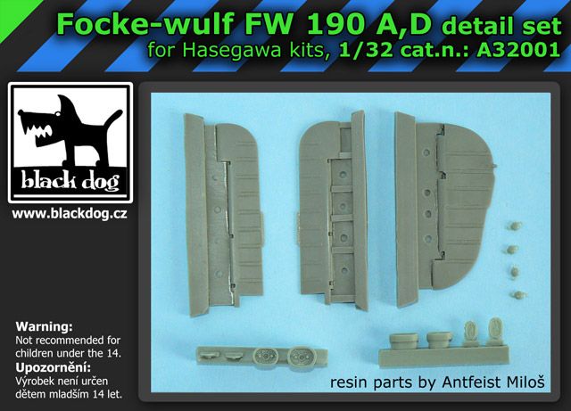 A32001 1/32 Focke-Wulf FW 190 A, D detail set Blackdog