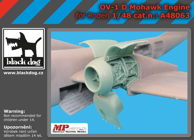 A48063 1/48 OV-1 D Mohawk engine Blackdog