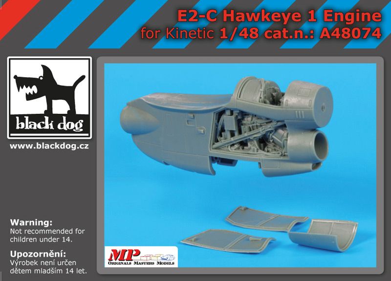 A48074 1/48 E-2 C Hawkeye 1 engine Blackdog