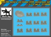 72098 1/72 T 34/85 factory 122 model 1945 conversion set Blackdog