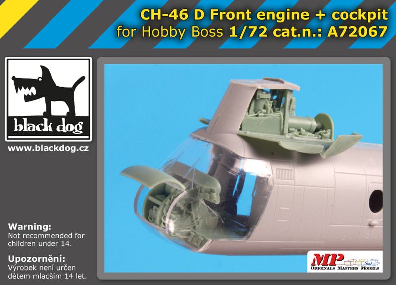 A72067 1/72 Ch-46 D front engine+cocpit Blackdog