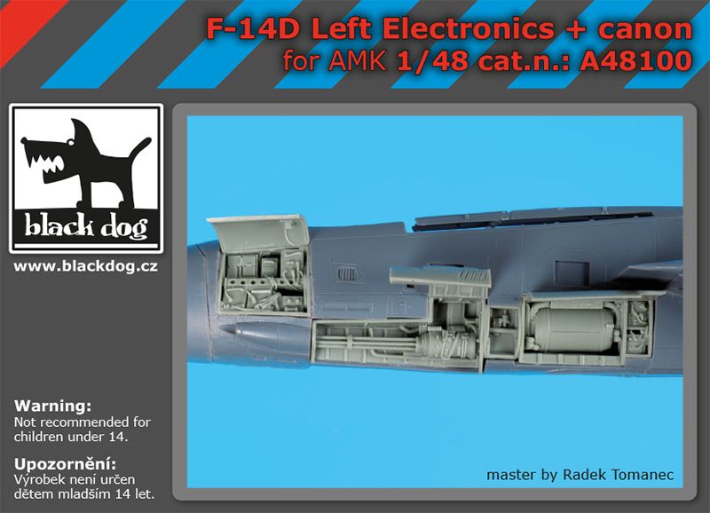 A48100 1/48 F-14 D left electronics + canon Blackdog