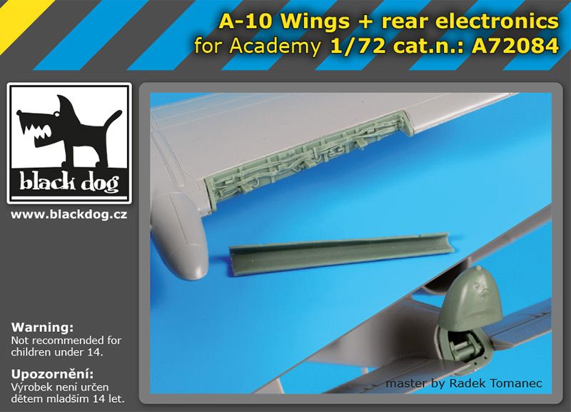 A72084 1/72 A-10 wings+rear electronics Blackdog