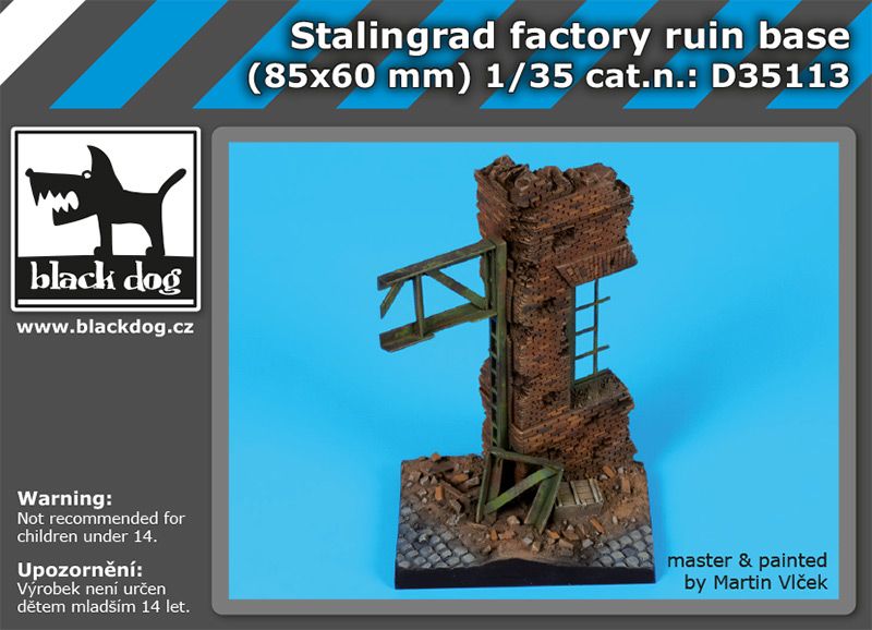 D35113 1/35 Stalingrad factory ruin base Blackdog