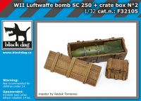 F32105 1/32 WW II Luftwaffe bomb SC 250 + crate box N°2 Blackdog