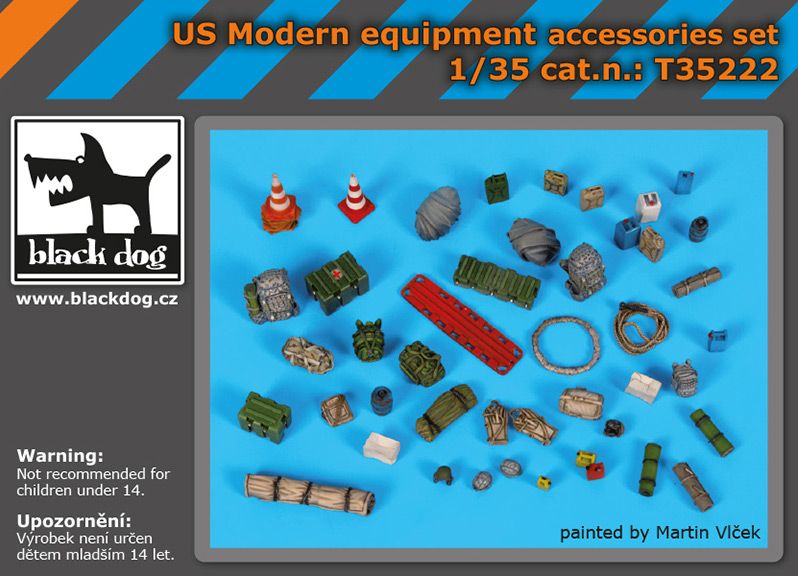 T35222 1/35 US Modern equipment accessoris set Blackdog