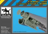 A72090 1/72 F-18 radar+canon