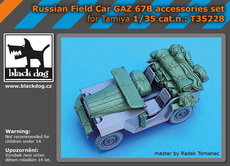 T35228 1/35 Russian field car Gaz 67 B accessories set Blackdog