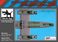 A48136 1/48 IA 58 Pucará wheel bays + canon Blackdog