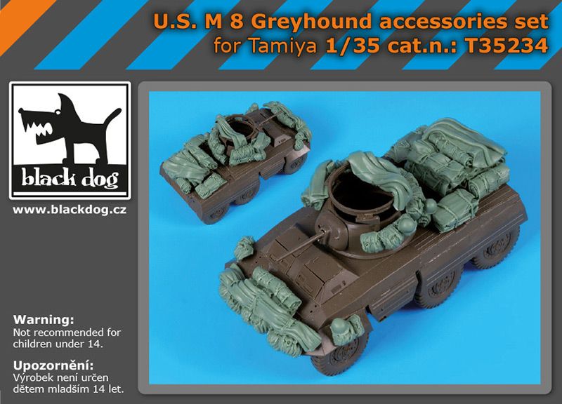 T35234 1/35 U.S. M 8 Greyhound accessories set Blackdog