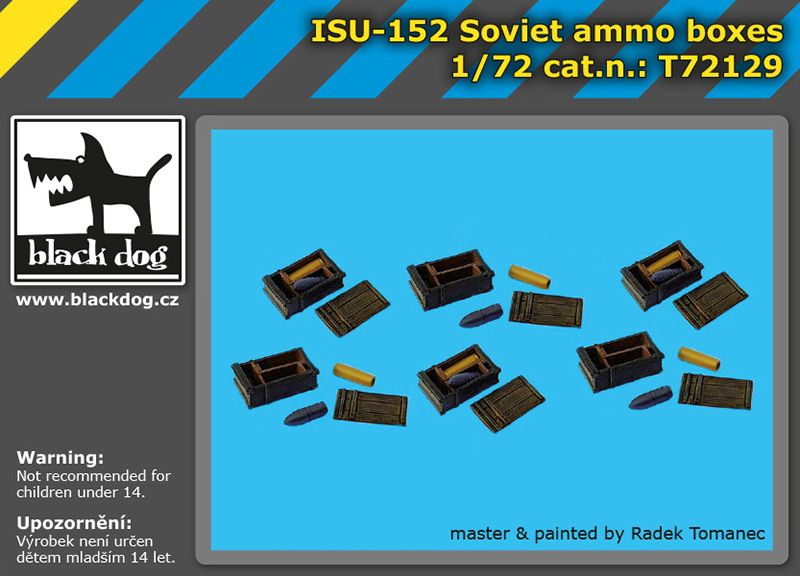 T72129 1/72 ISU - 152 Soviet ammo boxes Blackdog