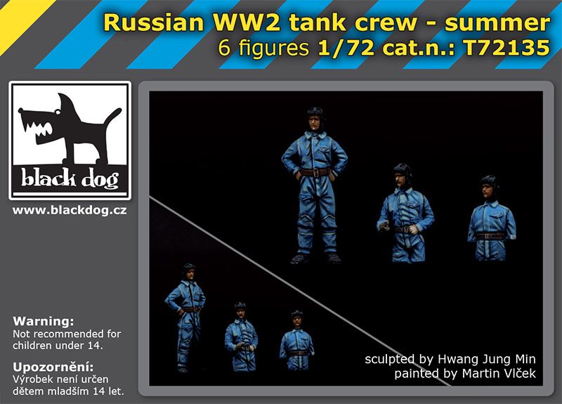 T72135 1/72 Russian WW II tank crew summer Blackdog