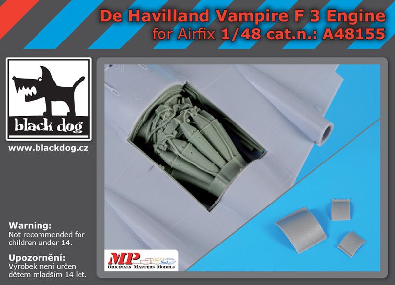 A48155 1/48 De Havilland Vampire F 3 engine Blackdog