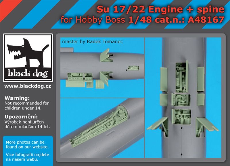 A48167 1/48 SU-17/22 engine+spine Blackdog