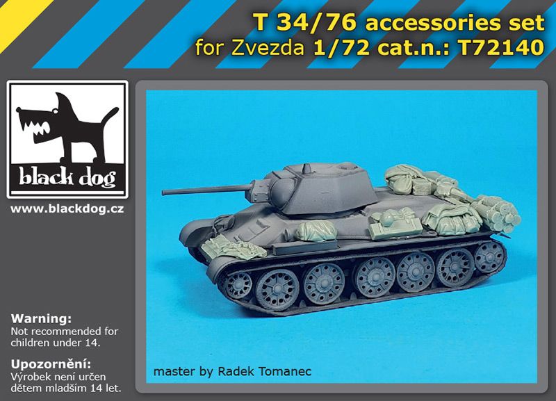 T72140 1/72 T 34/76 accesories set Blackdog