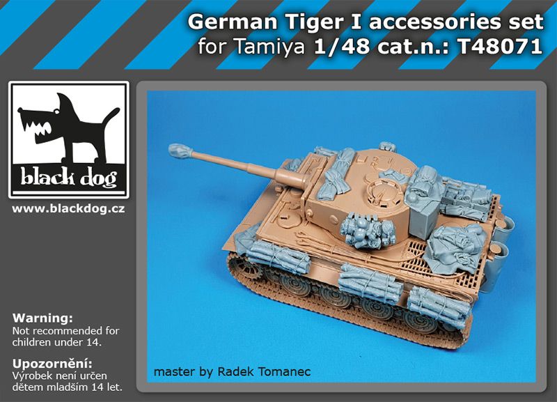 T48071 1/48 German Tiger I accessories set Blackdog