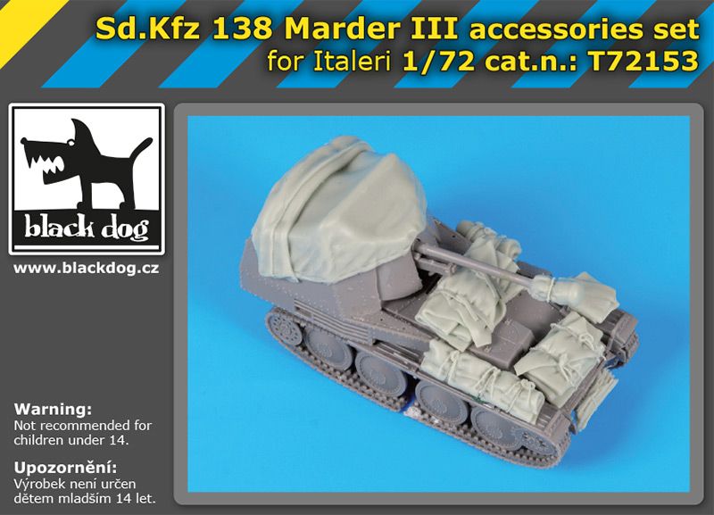 T72153 1/72 Sd.Kfz 138 Marder III accessories set Blackdog