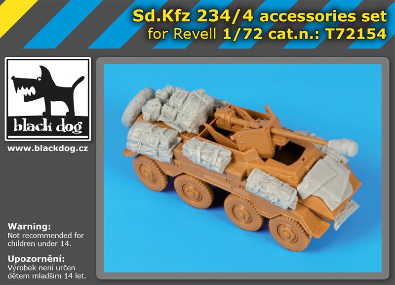 T72154 1/72 Sd.Kfz 234/4 accessories set Blackdog