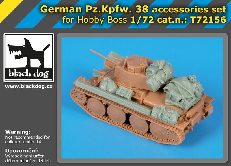 T72156 1/72 German Pz.Kpfw 38 accessories set Blackdog