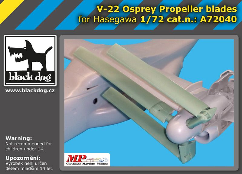 A72040 1/72 V-22 Osprey propeller blades Blackdog