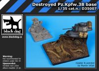 D35007 1/35 Destroyed Pz.Kpfw 38 base