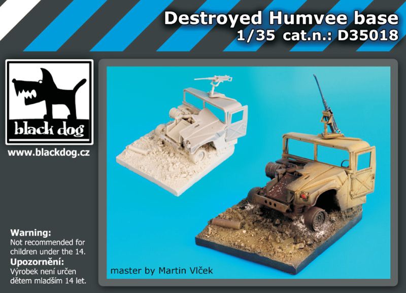 D35018 1/35 Destroyed Humvee base Blackdog