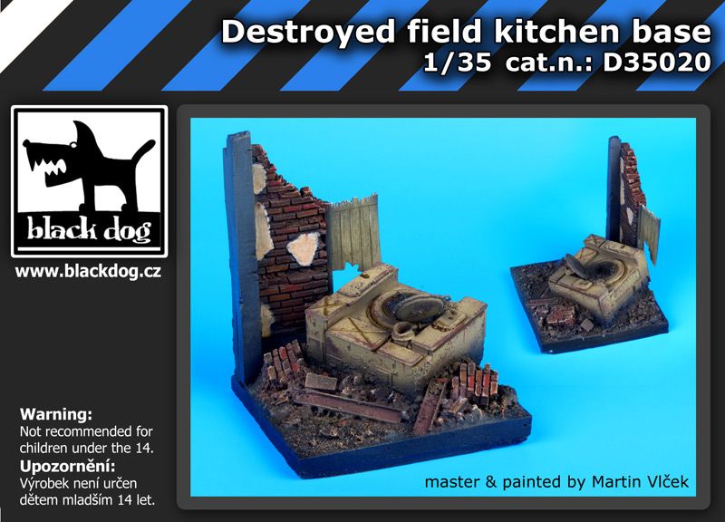 D35020 1/35 Destroyed field kitchen base Blackdog