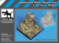 D35027 1/35 Destroyed M3A1 Stuart base Blackdog