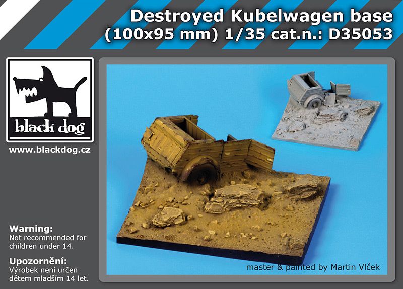 D35053 1/35 Destroyed Kubelwagen base Blackdog