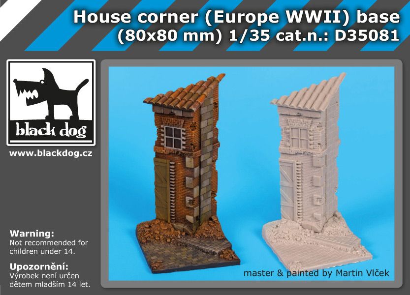 D35081 1/35 House corner(Europe WW II)base Blackdog