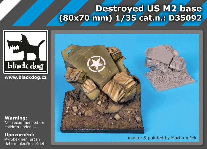D35092 1/35 Destroyed US M2 base Blackdog