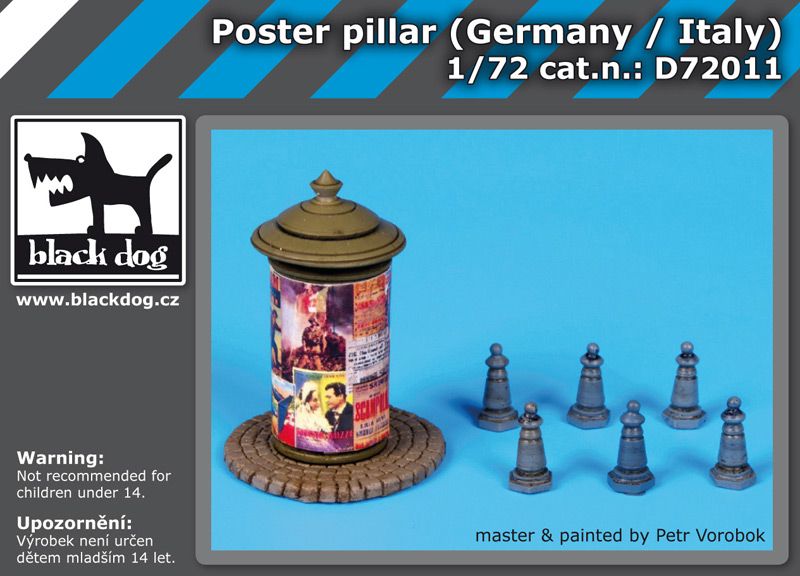 D72011 1/72 Poster pillar Germany-Italy Blackdog