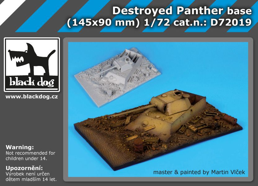 D72019 1/72 Destroyed Panther base Blackdog