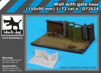 D72024 1/72 Wall with gate base
