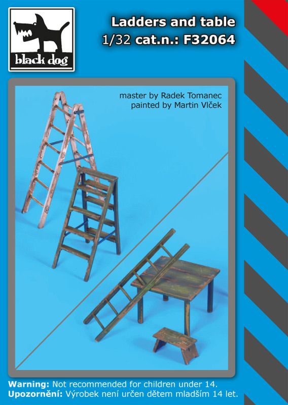 F32064 1/32 Ladders and table Blackdog