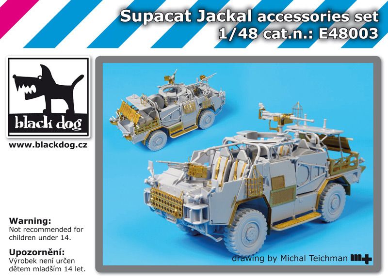 E48003 1/48 Supacat Jackal accessories set Blackdog