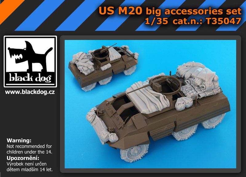 T35047 1/35 US M 20 big accessories set Blackdog