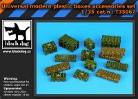 T35067 1/35 Universal modern plastic boxes accessories set Blackdog