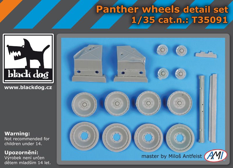 T35091 1/35 Panther wheels detail set Blackdog