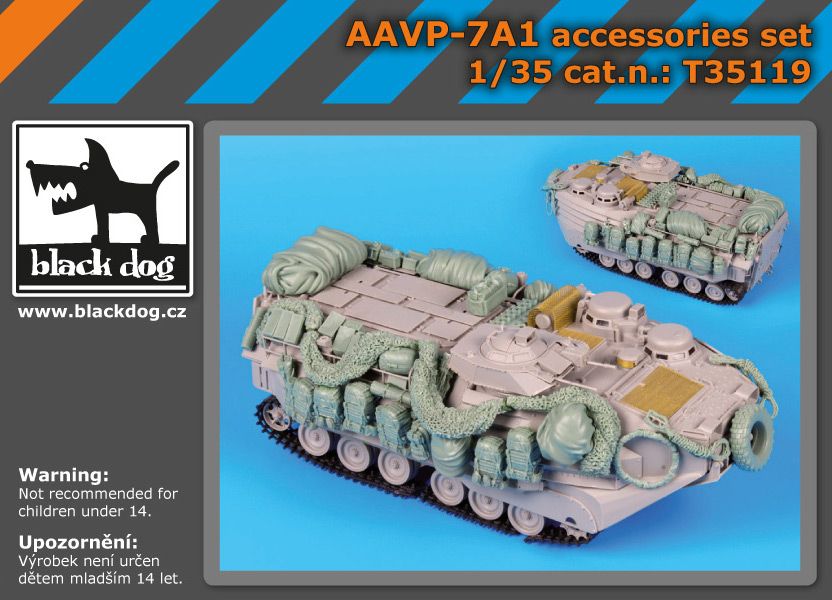 T35119 1/35 AAVP-7A1 accessories set Blackdog