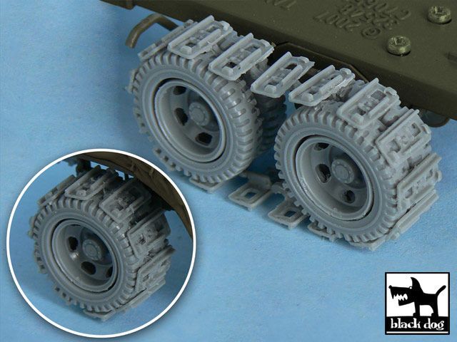 T48049 1/48 US 2 1/2 ton Cargo Truck Traction devices Blackdog